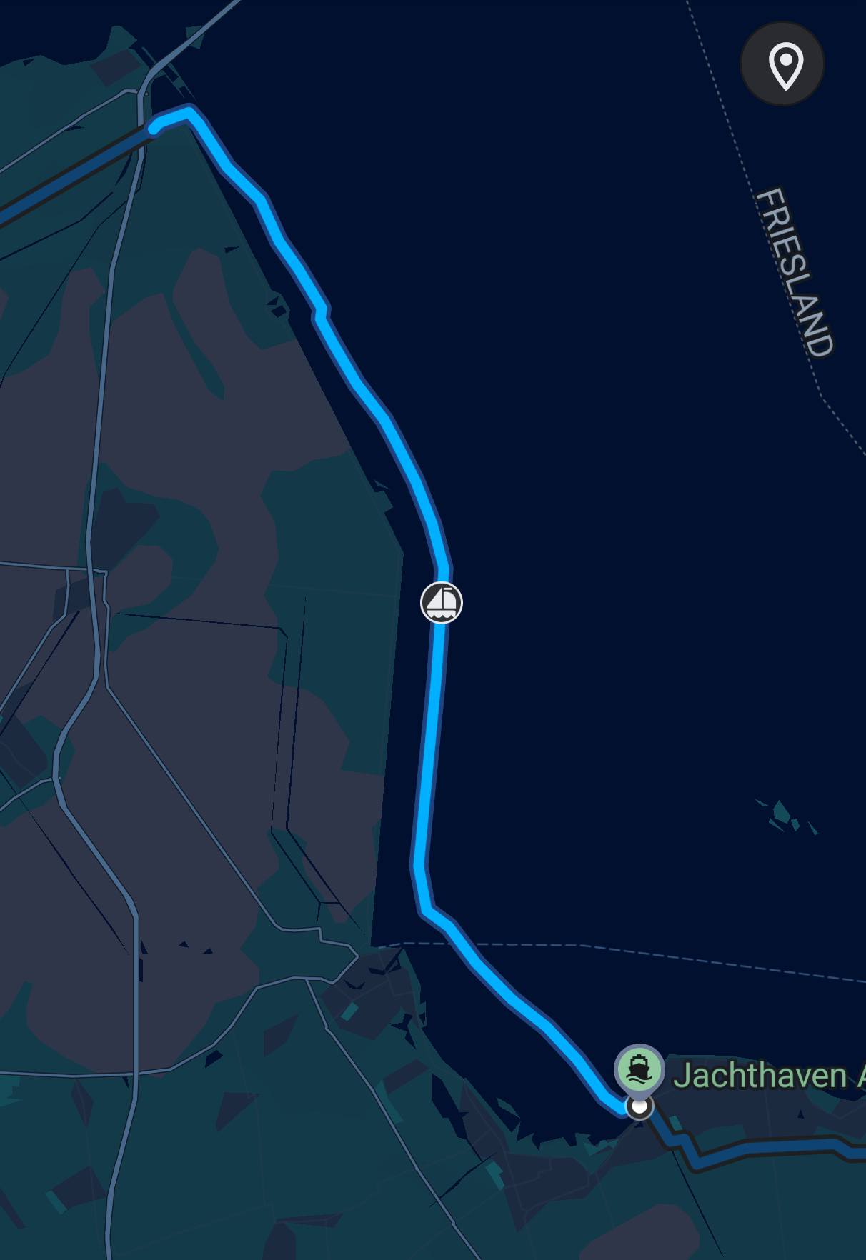 Route Andijk to Den Oever