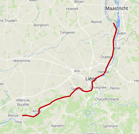 Route Kanne - Tihange