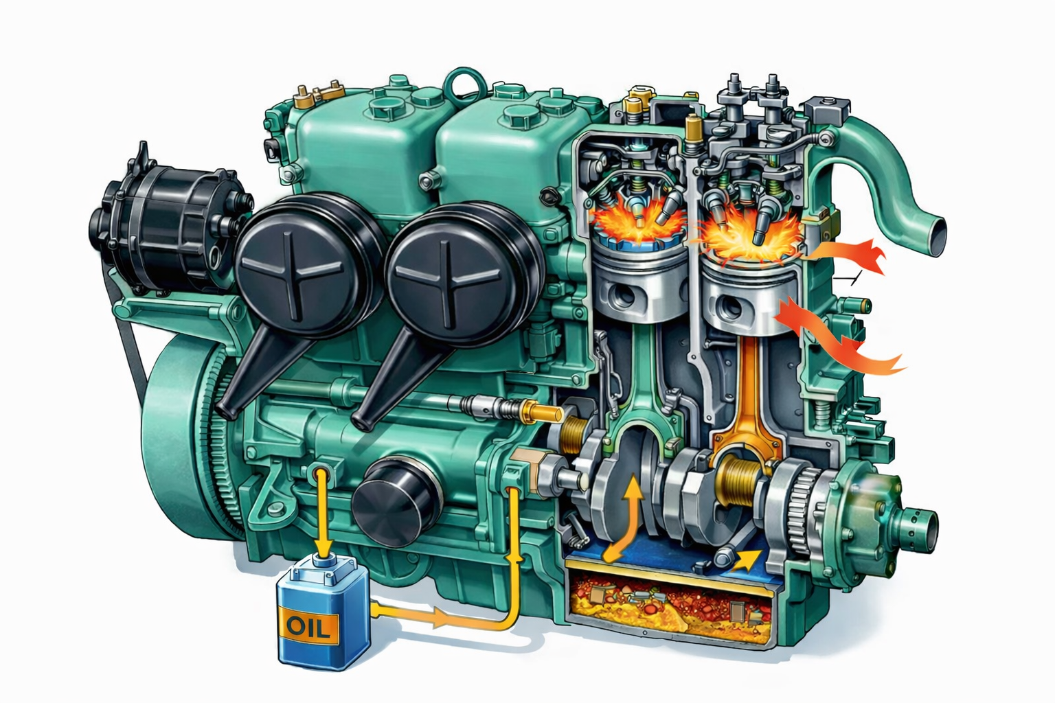 Diesel engine non-realistic